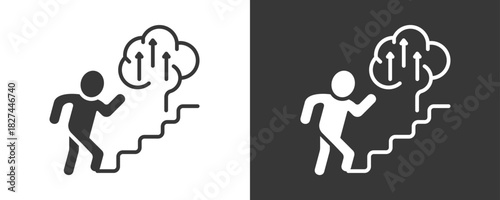 Self Improvement Icon Set Vector Collection Isolated In Black And White