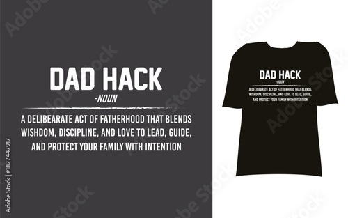 Dad hack definition t shirt design