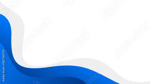 Abstract blue and white wave background, modern minimalist wallpaper, smooth gradient curves. Suitable for template designs, sale banners, business cards, websites and pages