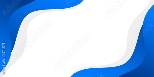 Abstract blue and white wave background, modern minimalist wallpaper, smooth gradient curves. Suitable for template designs, sale banners, business cards, websites and pages