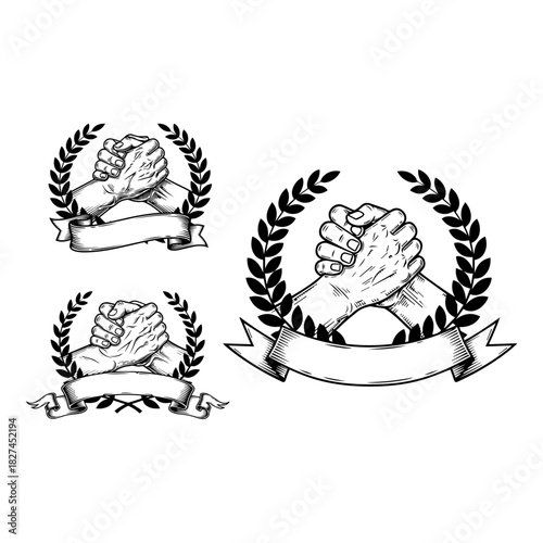 Silhouette urban soul handshake thumb clasp homie