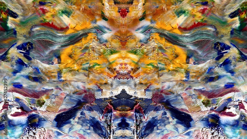 Fototapeta premium Abstract art background . Hand painting artwork on canvas .