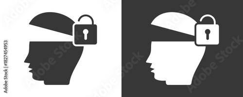Open Minded Icon Set Vector Collection Isolated In Black And White
