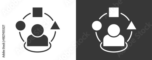 Adaptability Icon Set Vector Collection Isolated In Black And White