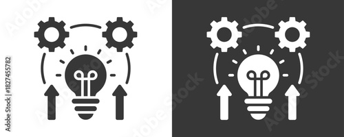 Evolve Icon Set Vector Collection Isolated In Black And White