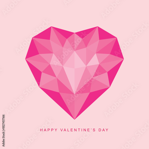 Faceted quartz crystal shaped like a heart with soft transparency and gemstone reflections. Magical, mystical, and trendy for Valentine’s Day.