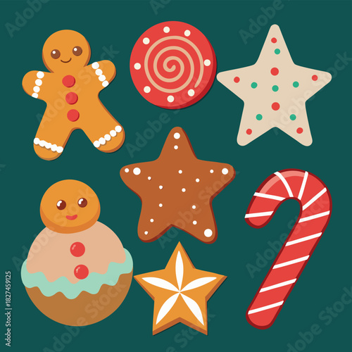 gingerbread cookies set
