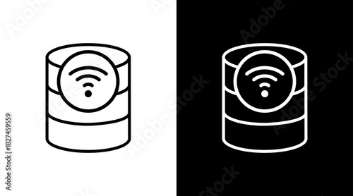 Hosting White Icon Set Vector 