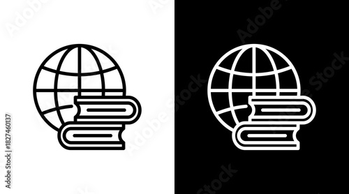 Ebook White Icon Set Vector 