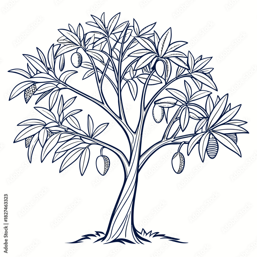 Obraz premium raspuri mango tree vector