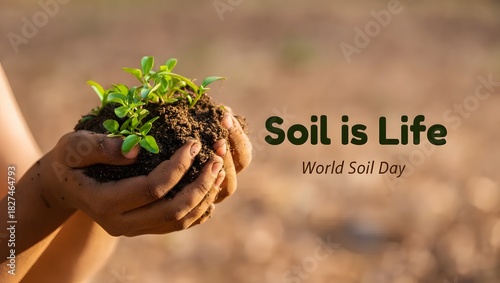 World Soil Day Environmental Awareness Plant Conservation Concept