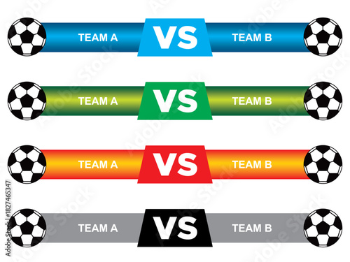 opponent team a versus team b simple template vector design