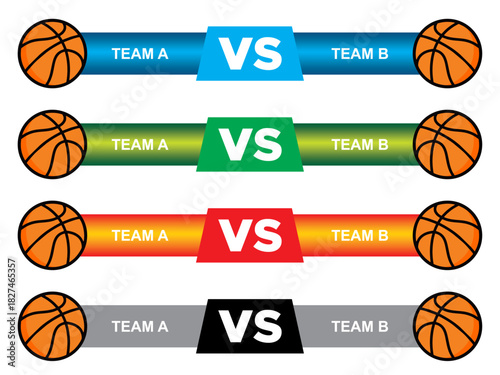 opponent team a versus team b simple template vector design
