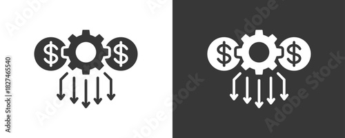 Resource Allocation Icon Set Vector Collection Isolated In Black And White