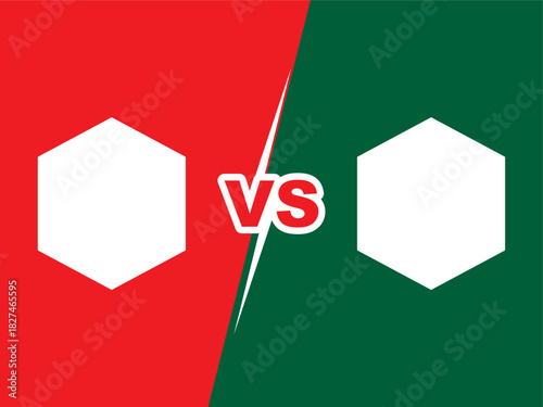 opponent team a versus team b simple template vector design