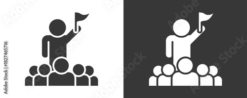 Leadership Icon Set Vector Collection Isolated In Black And White