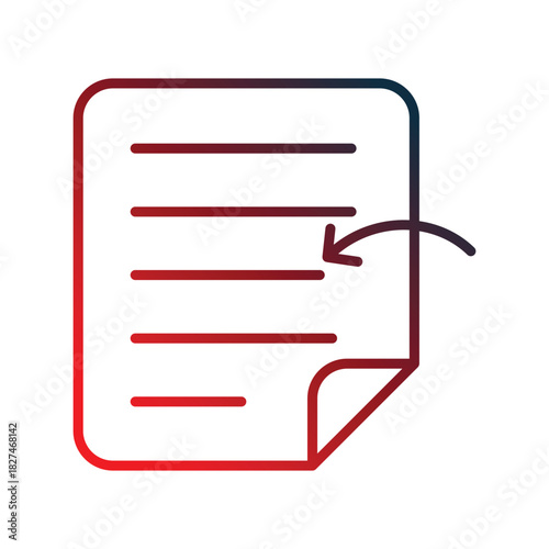 Forward File icon with white background vector stock illustration