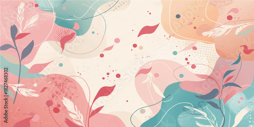 Seamless abstract floral pattern design vector illustration for vintage spring wallpaper