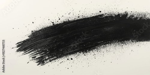 Black liquid ink splash mascara eye grunge texture stain illustration