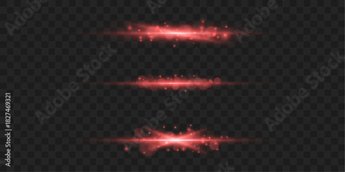 A smooth red light line glows intensely across the dark background. Its warm radiant beam adds a sense of energy and heat. A bold glowing accent for dynamic designs.