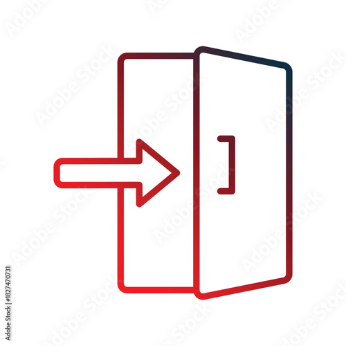 Login  icon with white background vector stock illustration