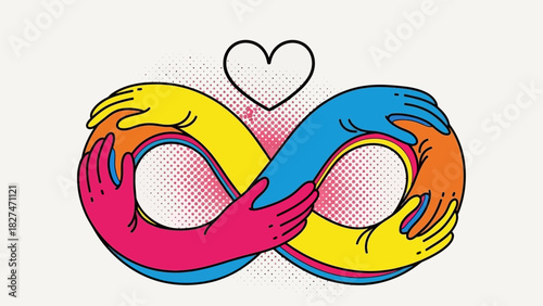 Show Your Infinite Love and Support with this Vibrant Symbol of Unity, Diversity, and Connection, Perfect for Celebrating Togetherness and Enduring Bonds