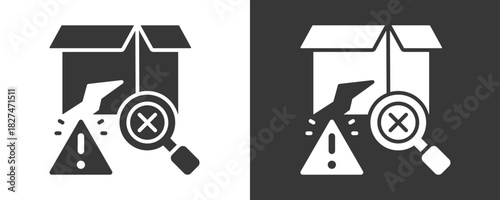 Defect Icon Set Vector Collection Isolated In Black And White