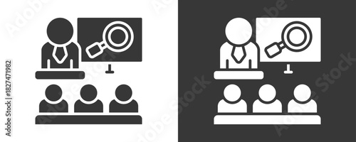 Training Icon Set Vector Collection Isolated In Black And White