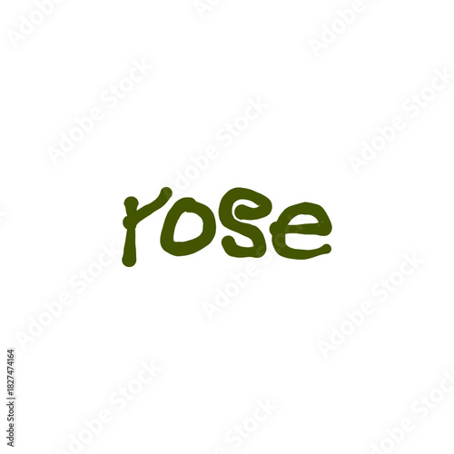 rose text design, rose word design