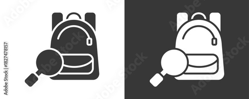Inspection Icon Set Vector Collection Isolated In Black And White
