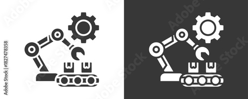 Industry 4 Icon Set Vector Collection Isolated In Black And White