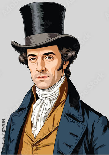 053-39-English man, wearing a top hat