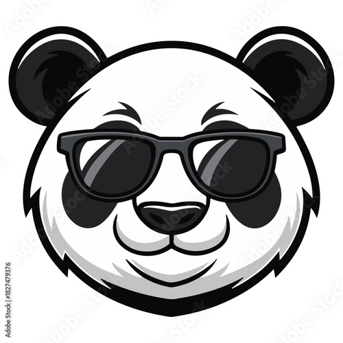 Cool Panda: An expressive panda adorned with stylish sunglasses, a symbol of playful charm and laid-back coolness. 