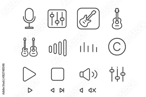 Audio production sound recording mixing playback interface elements