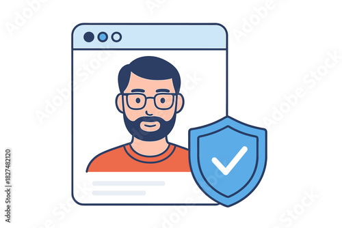 Secure user profile verification and account protection displayed on a web interface screen