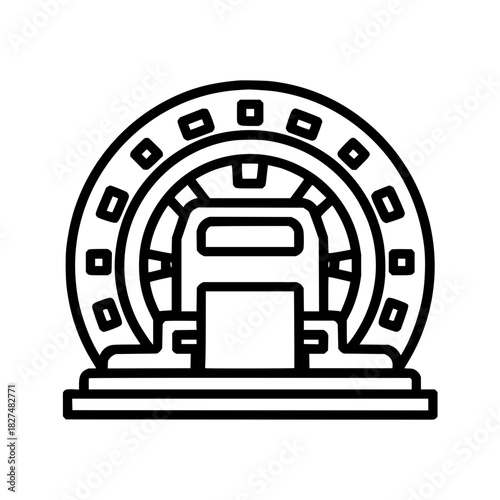 Tunnel boring machine tbm construction engineering infrastructure project excavation equipment tool industry icon