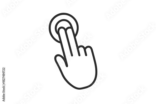 Two finger tap gesture icon for multi-touch screen interaction and mobile device usage