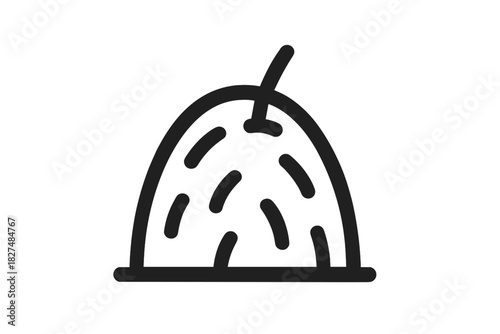 Traditional haystack or pile of straw representing agriculture and farming concepts