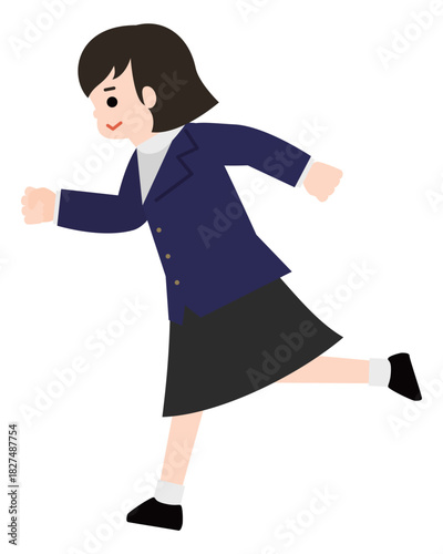 走っている女の子