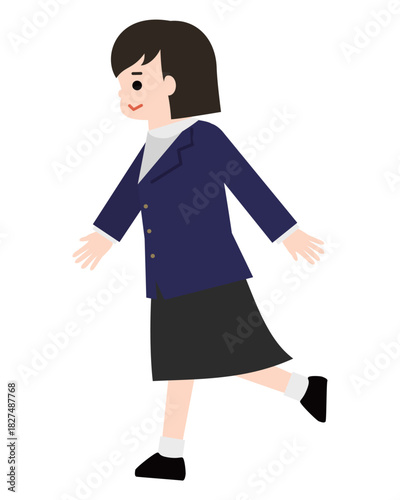 歩いている女の子