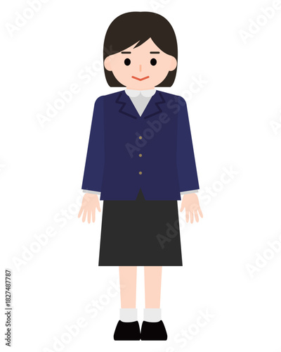 制服姿の女の子