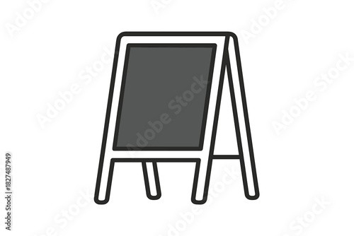 Freestanding A-frame chalkboard sign used for menu display or promotional advertising messages