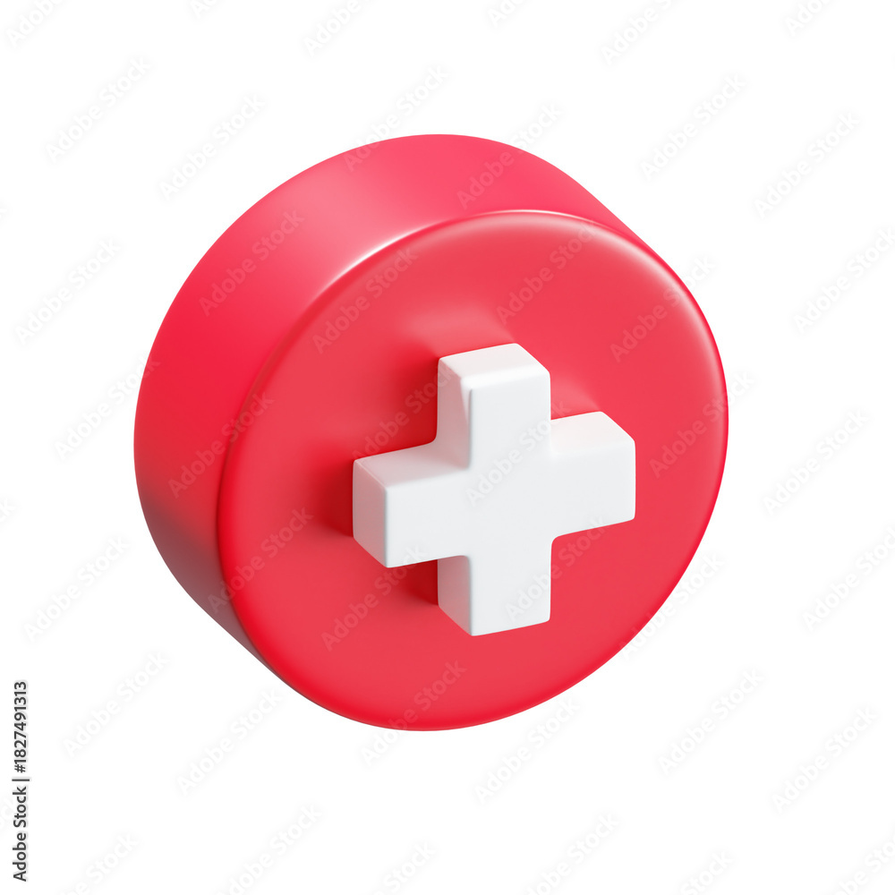 Fototapeta premium 3d render social media plus icon