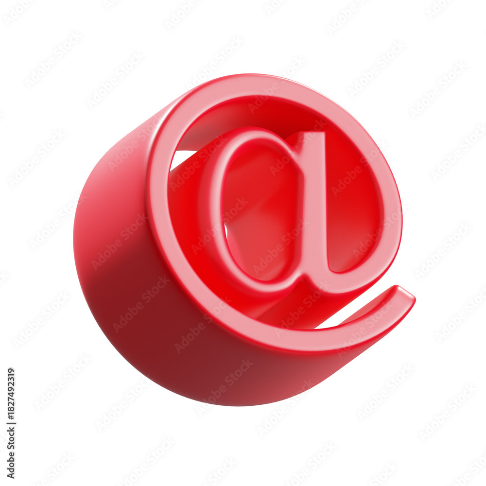 Fototapeta premium 3d render social media mention icon 