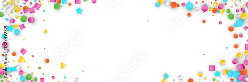 Confetti circles isolated. Round paper party confetti pattern