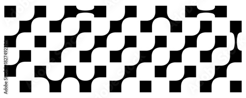 Connect square geometric pattern. Pixel metaball connections bg, pixilated abstract wallpaper