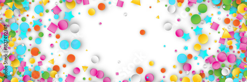 Confetti circles isolated. Round paper party confetti pattern