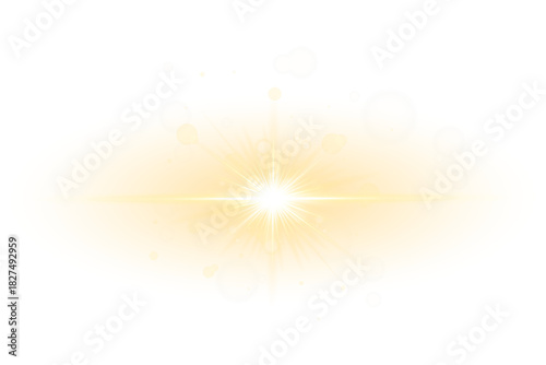 Luminous yellow explosion in png featuring glowing flare, brilliant spark, radiant beam, shimmering burst and dynamic energy light effect.
