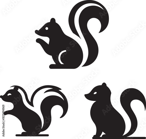 Squirrel Silhouette Pack | Forest Animal Vector