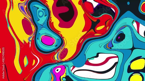 Vivid Trippy Animation Background for EDM, Raves, and Digital Art Shows
